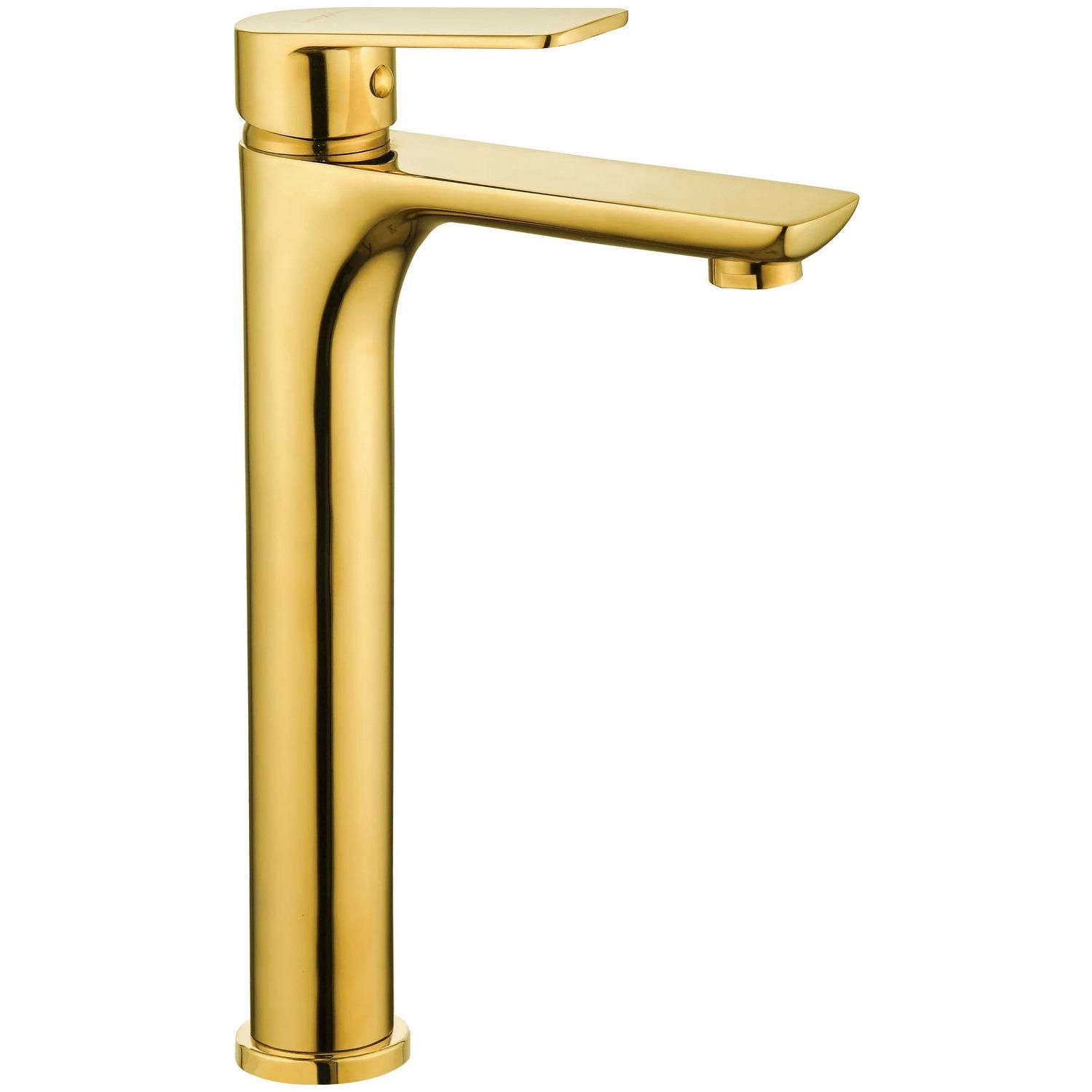 Смеситель для умывальника Mexen Alfa MEX-745710-50 высокий однорычажный Золотой (177681)