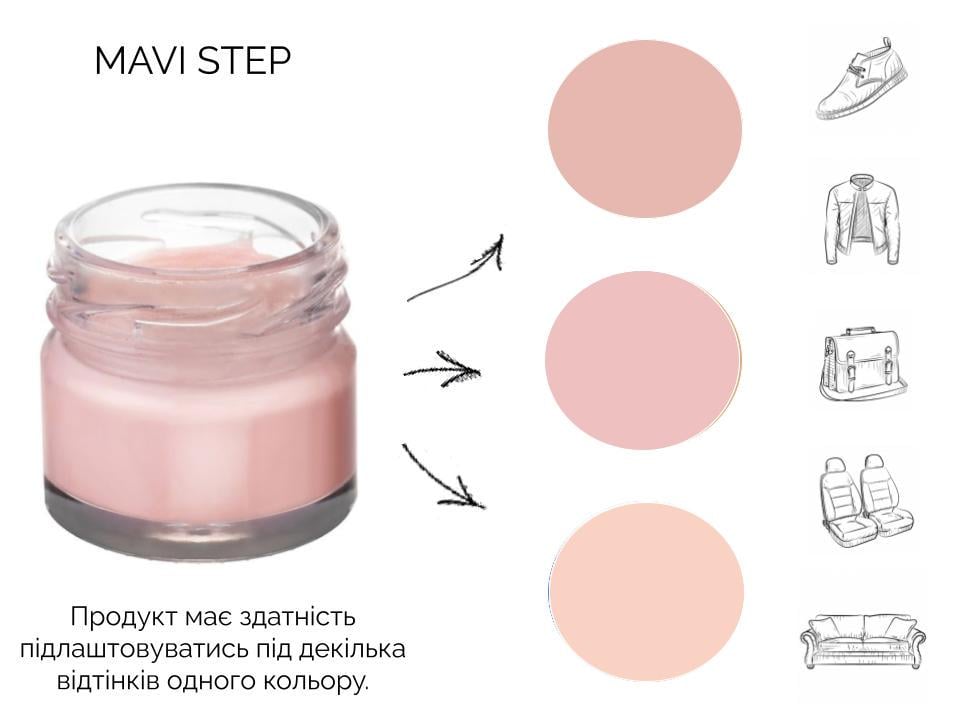 Крем для обуви и кожи Mavi Step Creme de Beaute 25 мл Пудровая роза (C01/143/025) - фото 3