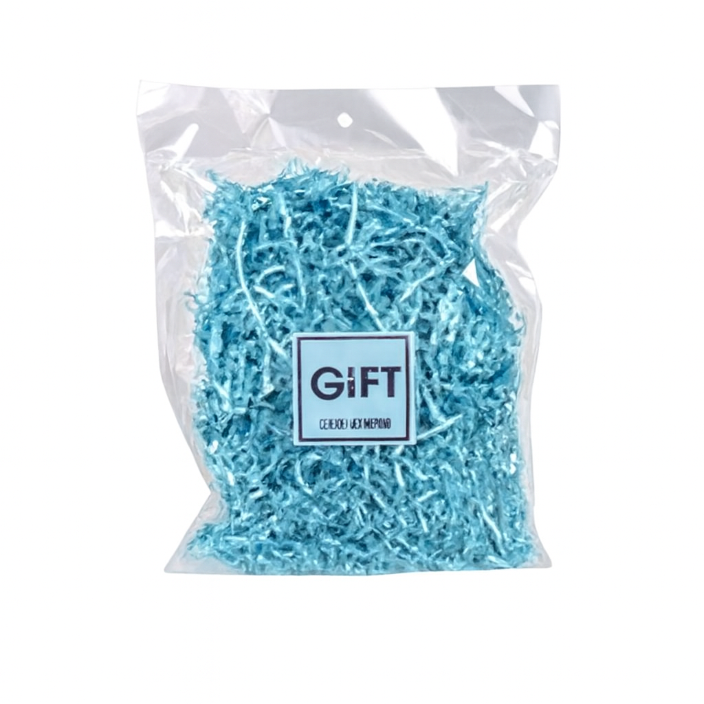 Декоративний папір для наповнення подарунків R96458 100 г Блакитний (30651821)