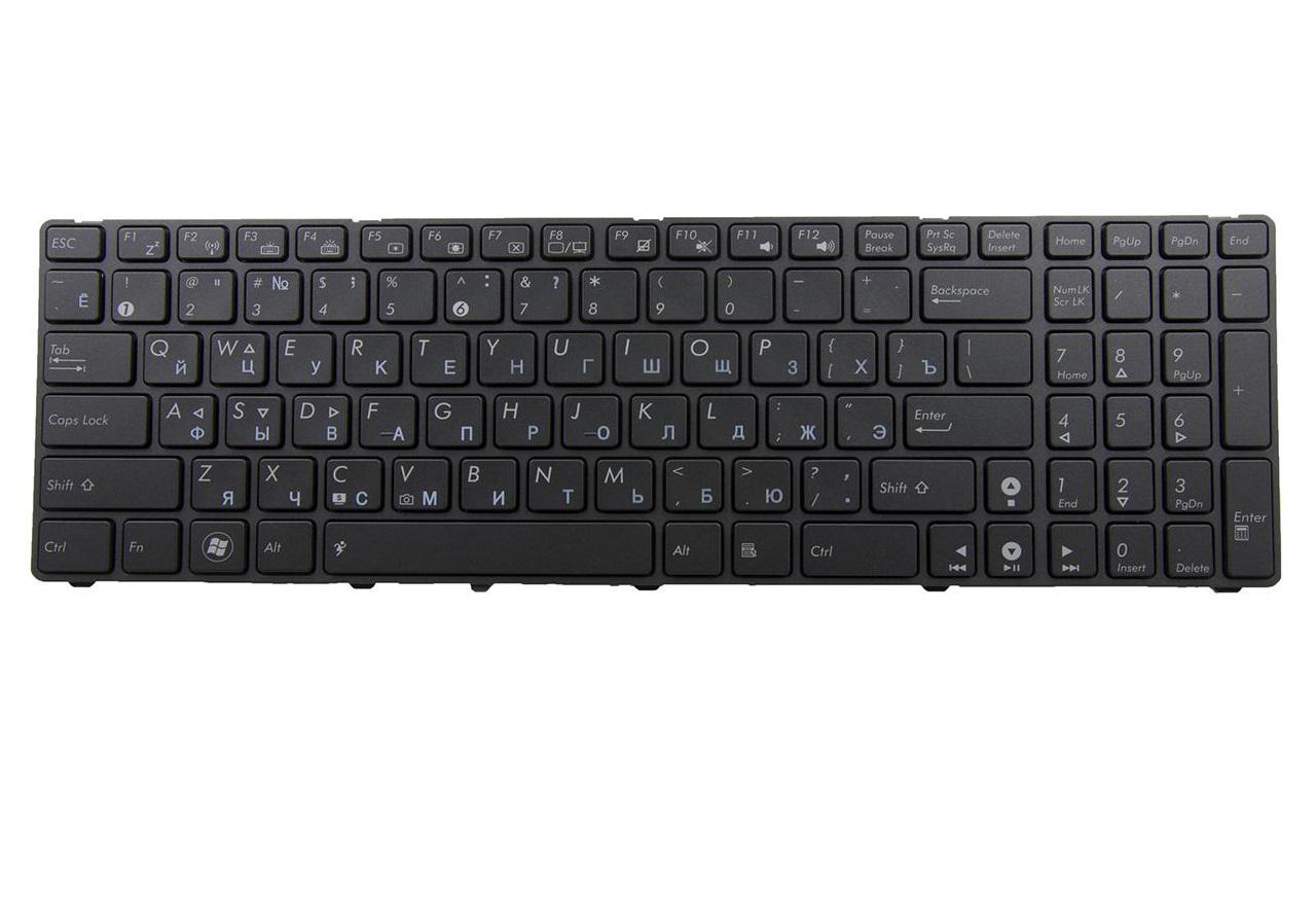 Клавиатура для ноутбука Asus K54 K54L с подсветкой клавиш матовая (04GNV32KRU00)