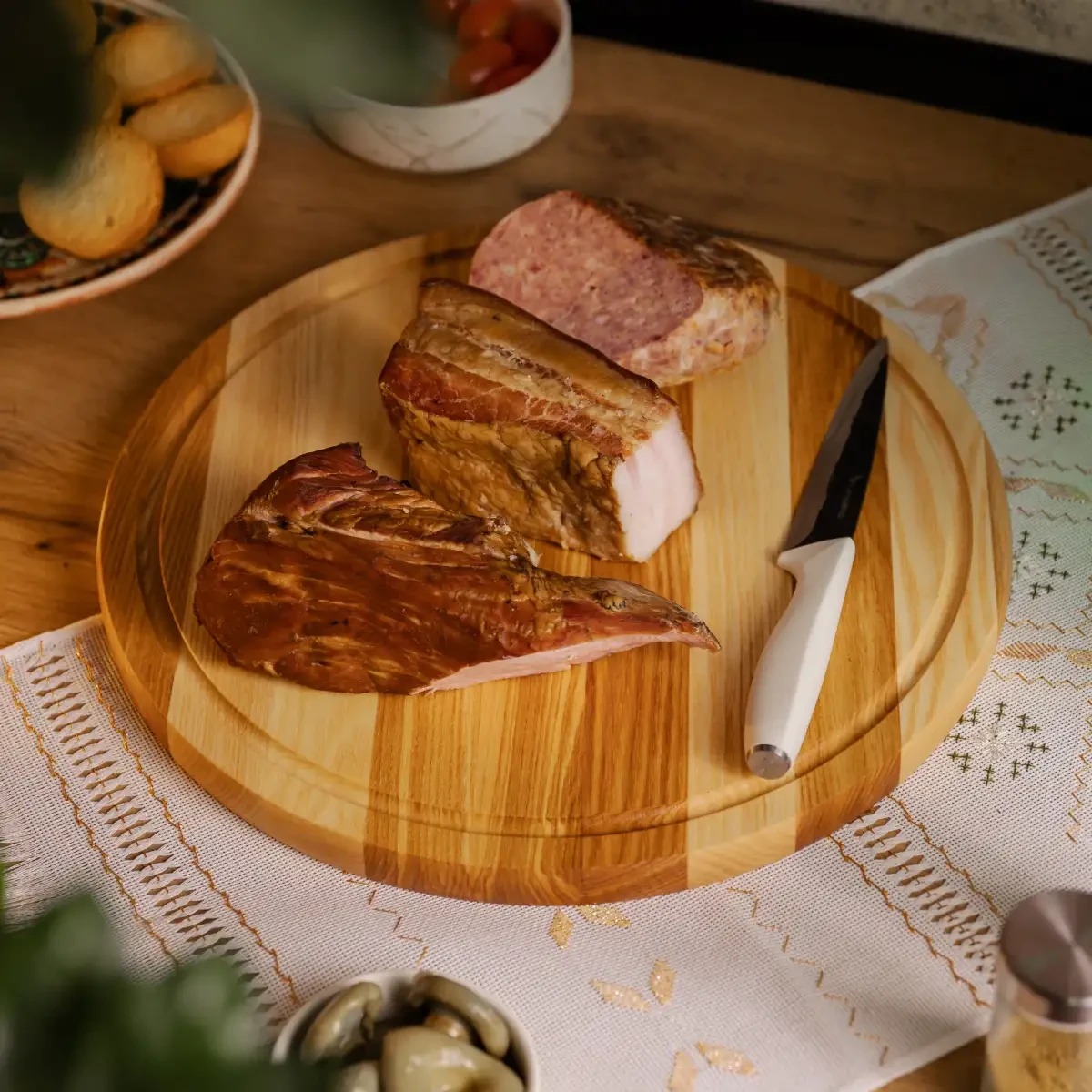 Доска разделочная деревянная 35 см (C12W350).