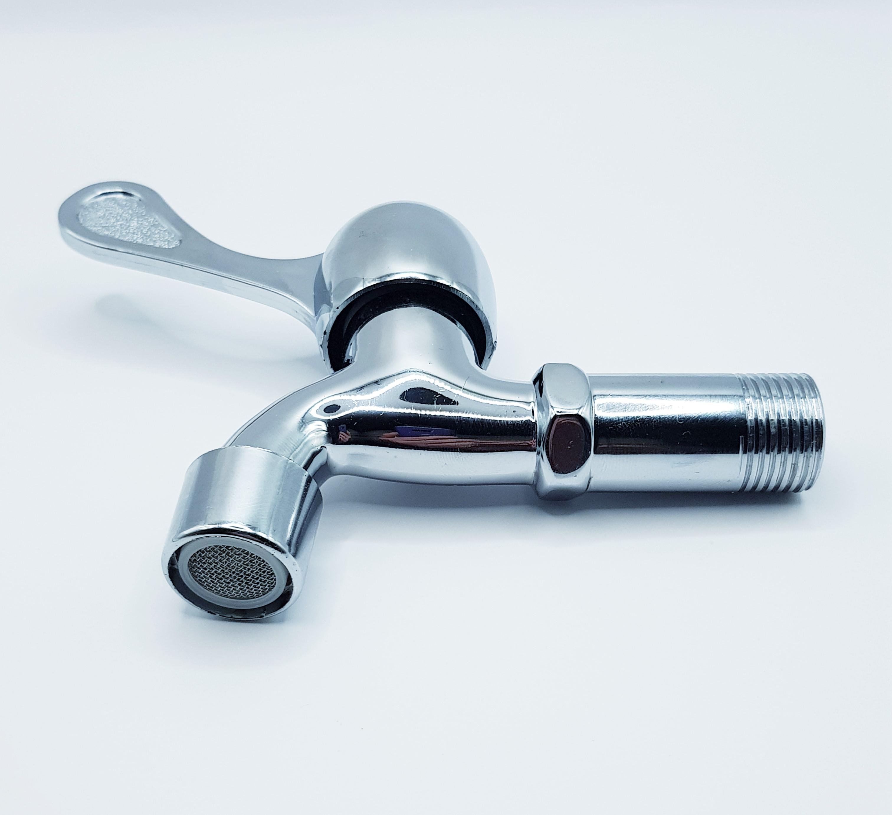 Кран для умывальника хромированный флажковый 1/2" 100 мм (1035) - фото 4 Кран для умывальника хромированный флажковый 1/2" 100 мм (1035) - фото 4