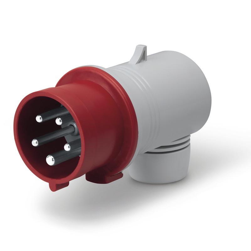 Силовая вилка ДКС Quadro 3P+N+PE 32А 400 В переносная IP44 угловая (DIS2213237)