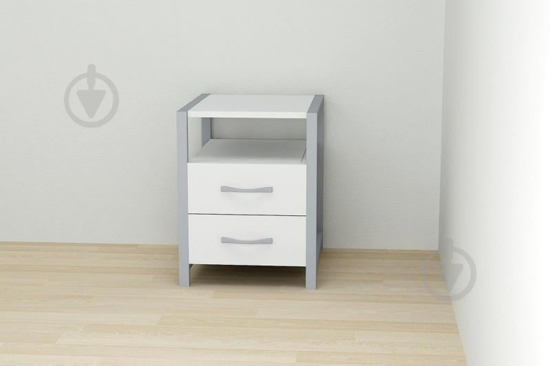 Тумба Ferrum-decor Вивьен 2/2 50x41x40 см Белый / Серый (XK00121)