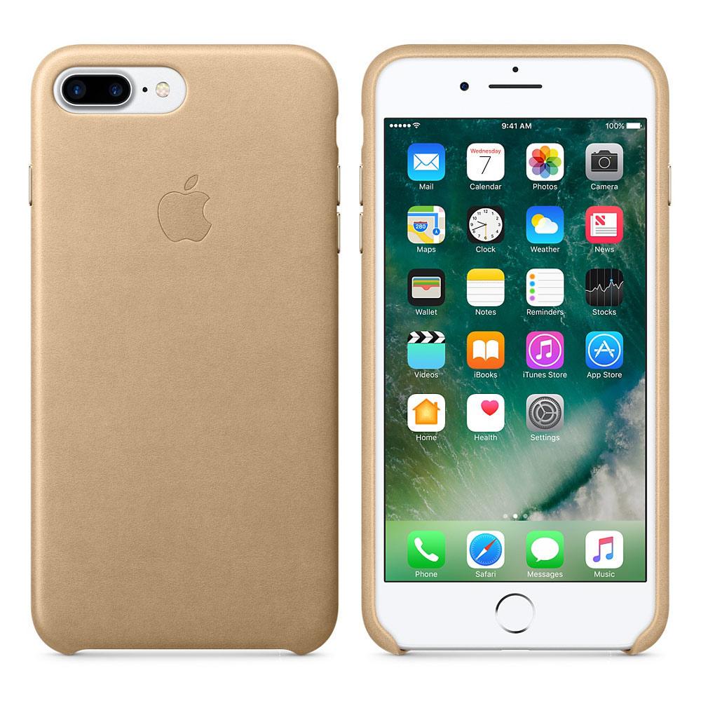 Чехол накладка Apple Leather Case for iPhone 7/8, Tan (HC)