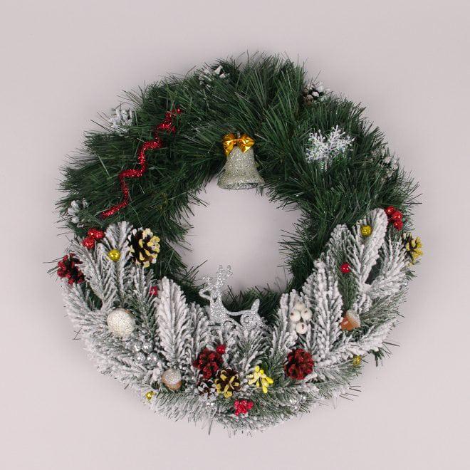Венок Flora Рождественский 40 см (49482)
