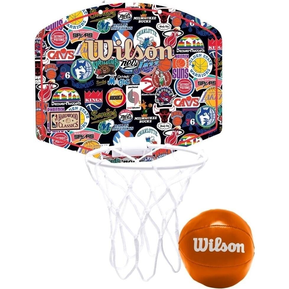 Набор баскетбольный детский Wilson NBA TEAM RETRO MINI HOOP Разноцветный (WZ6017301)