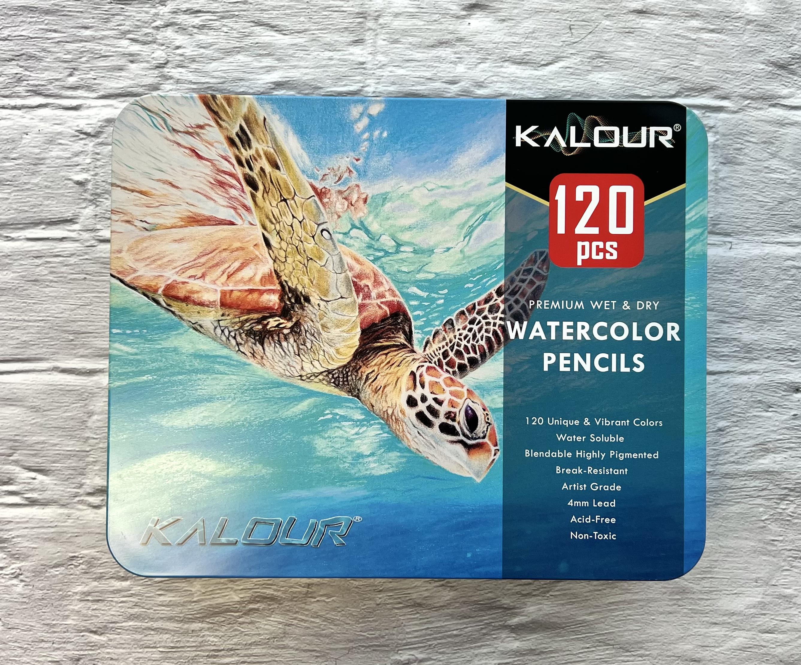 Набір акварельних олівців Kalour у металевому пеналі 120 кольорів - фото 2 Набір акварельних олівців Kalour у металевому пеналі 120 кольорів - фото 2