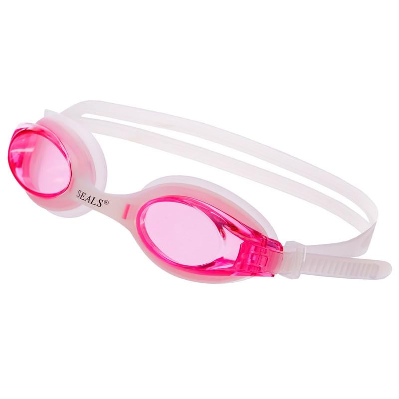 Очки для плавания SEALS 3801 PC силикон Розовый/Белый (6936116102059)