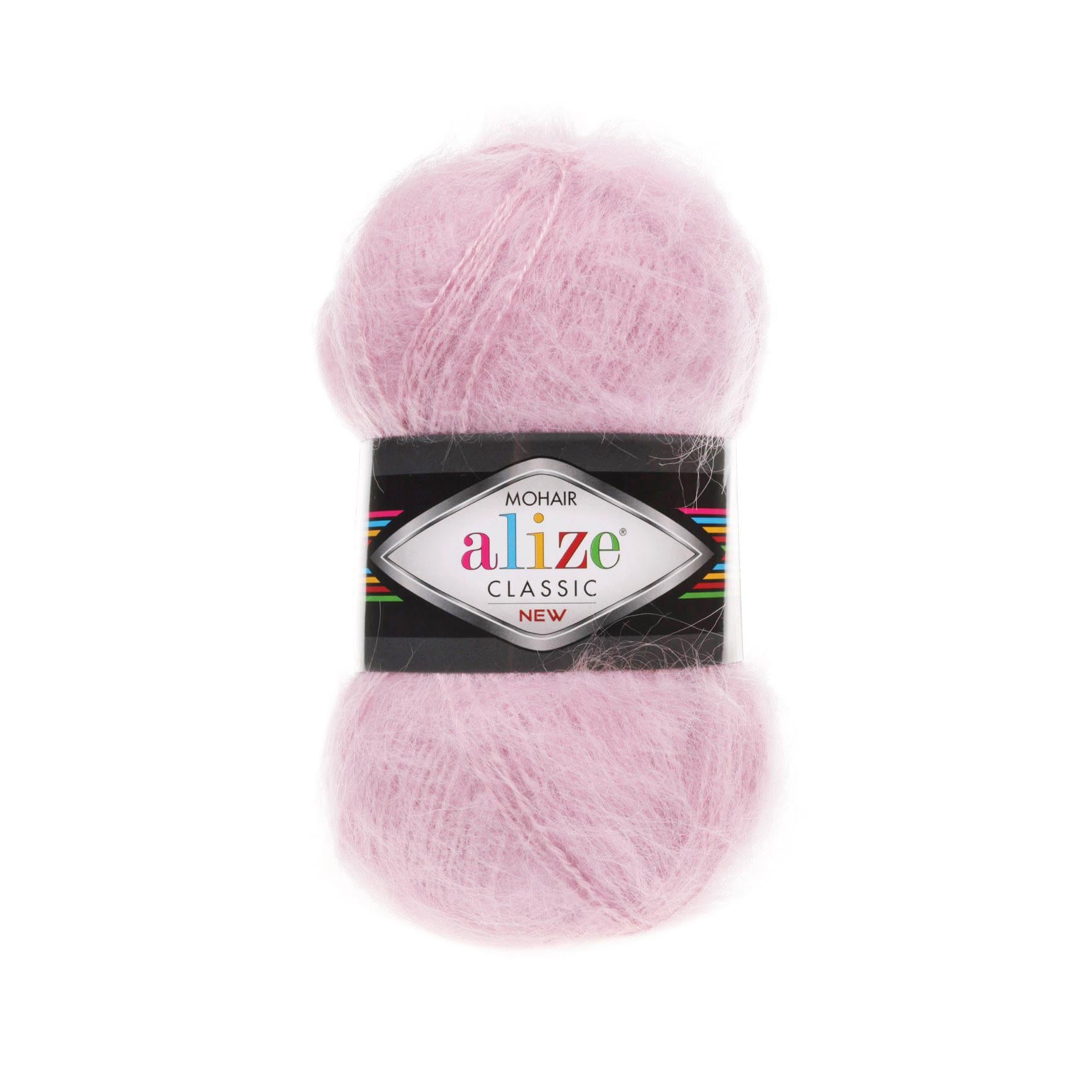 Пряжа Alize Mohair Classic 271 нежно Розовый (6513)