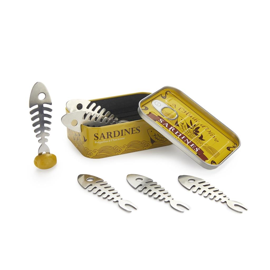 Набор вилочек для закусок Balvi Conserverie Sardines 6 шт. в металлической банке (36910287)