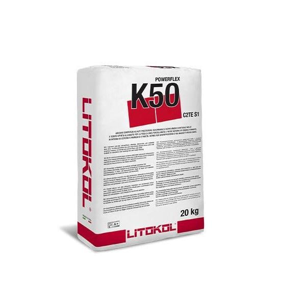 Клей на цементной основе Litokol Powerflex K50 S1 20 кг Белый (K50B0020)