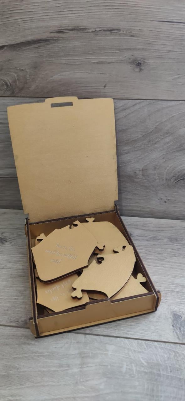 Пазл деревянный в форме сердца 12 причин, почему Я люблю тебя в деревянной коробочке (KG-4849)