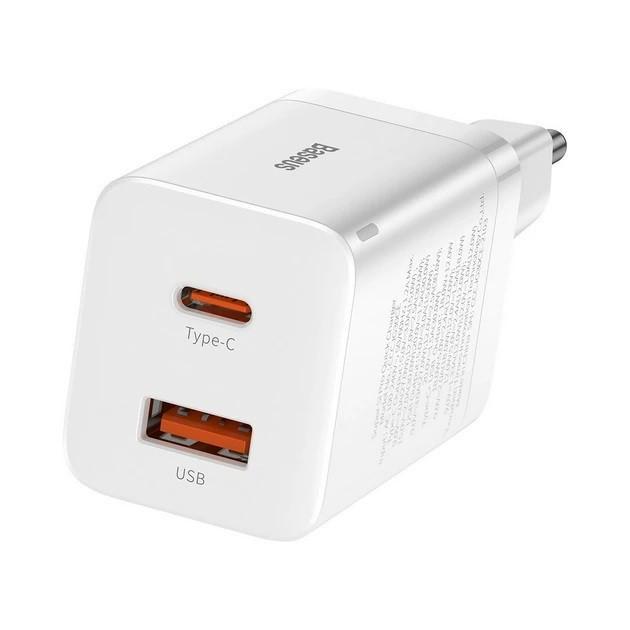 Зарядний пристрій Baseus Super Si Pro Quick Charger Type-C USB 30W White (CCSUPP-E02) - фото 2