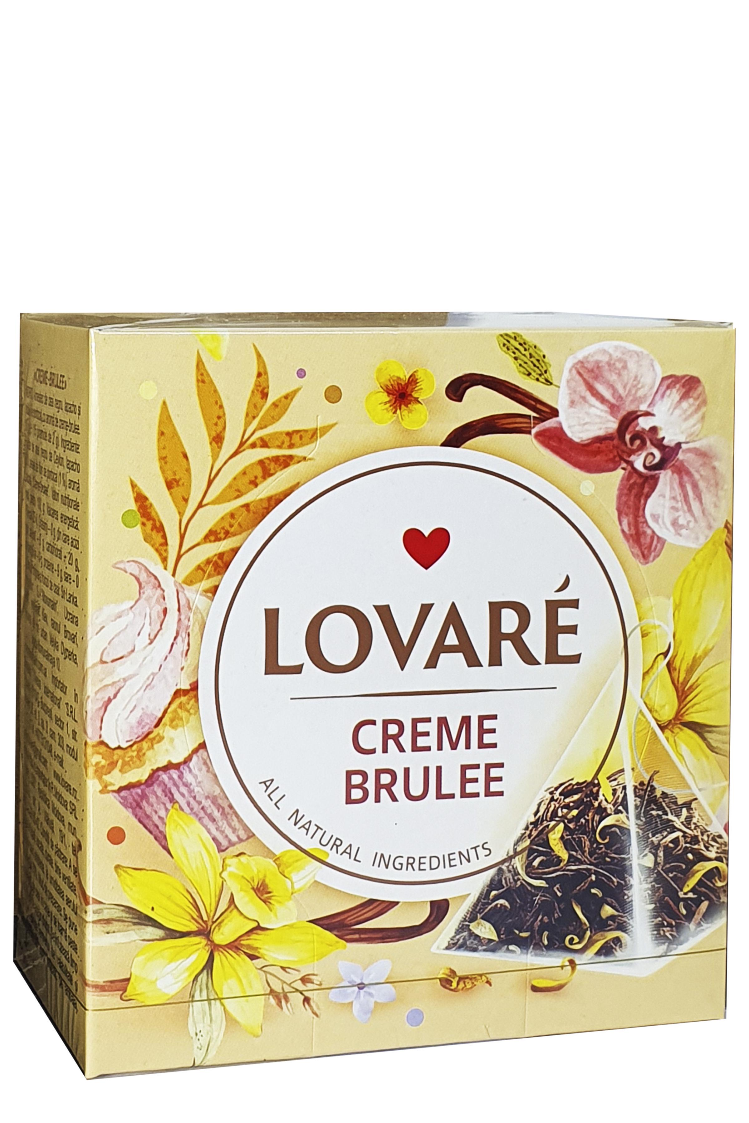 Чай чорний Lovare Creme Brulee у пірамідках 15 пакетиків 2 г (54717)