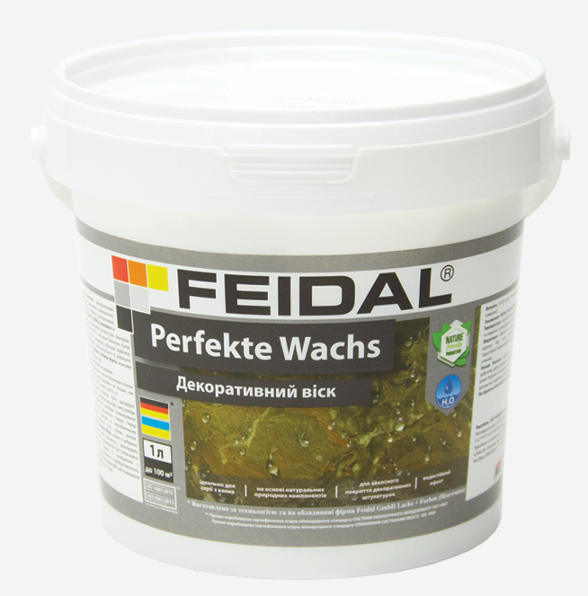 Воск декоративный Feidal Perfekte Wachs на основе натуральных компонентов, для известковых штукатурок 1 л Прозрачный (1816089229)
