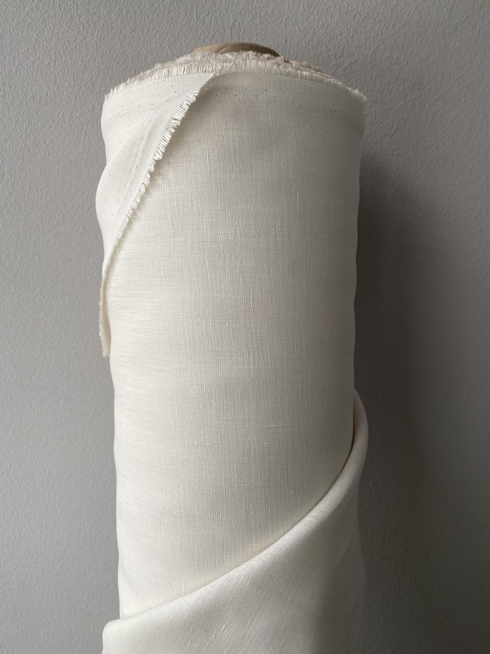 Тканина сорочково-платтєва LINEN PLUS 100% льон пом'якшена 143 см 759 Екрю - фото 1 Тканина сорочково-платтєва LINEN PLUS 100% льон пом'якшена 143 см 759 Екрю - фото 1