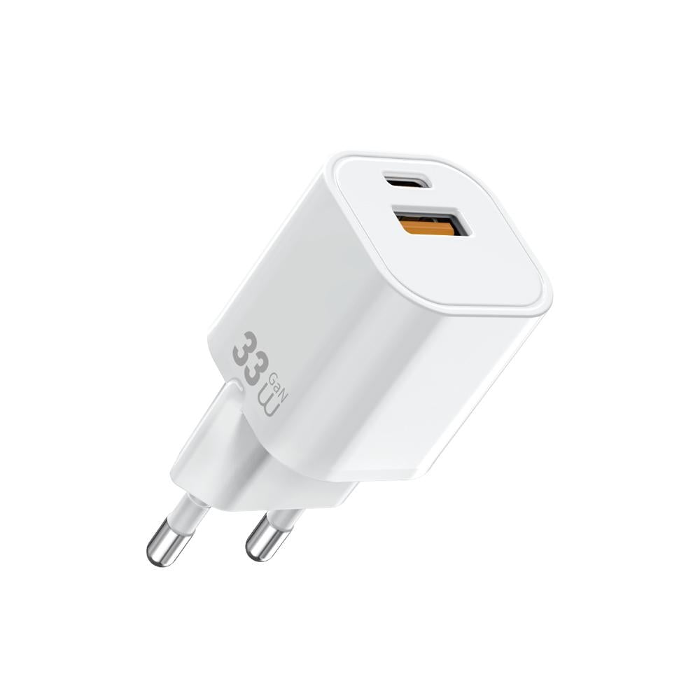 Устройство зарядное WIWU Cube GaN Fast Wi-G017 Charger A+C EU 3A 33W White (6977703655025)
