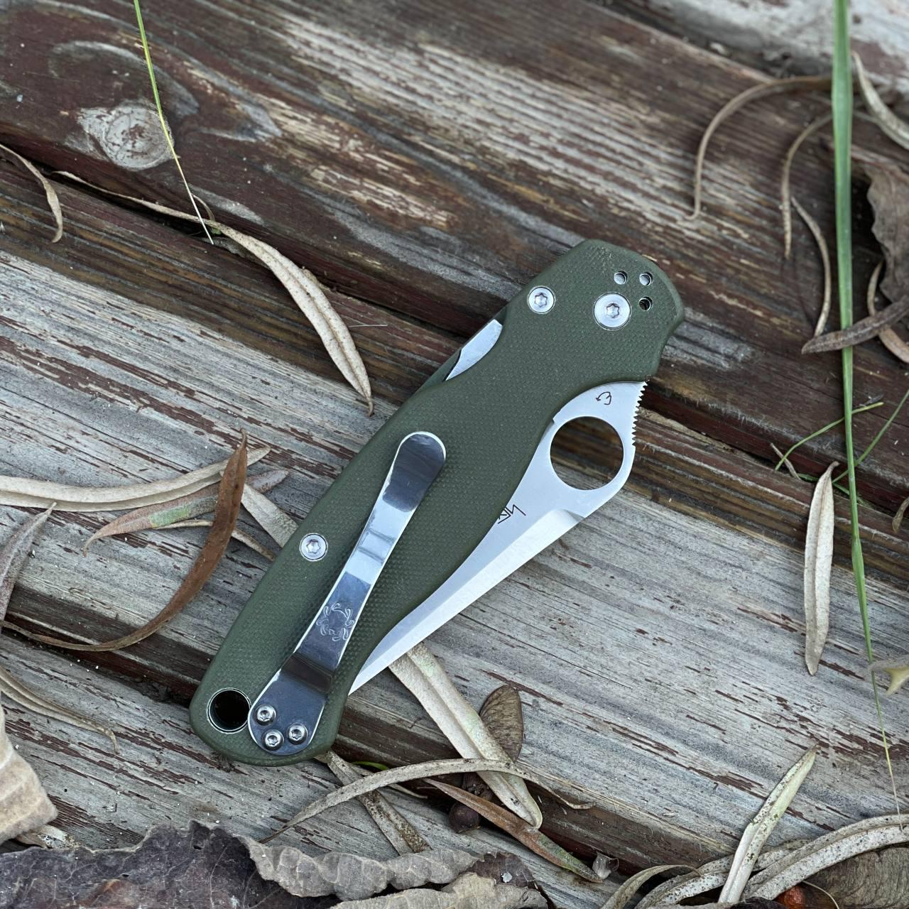 Ніж складний Spyderco Para-military 2 Tanto Olive (1467) - фото 3