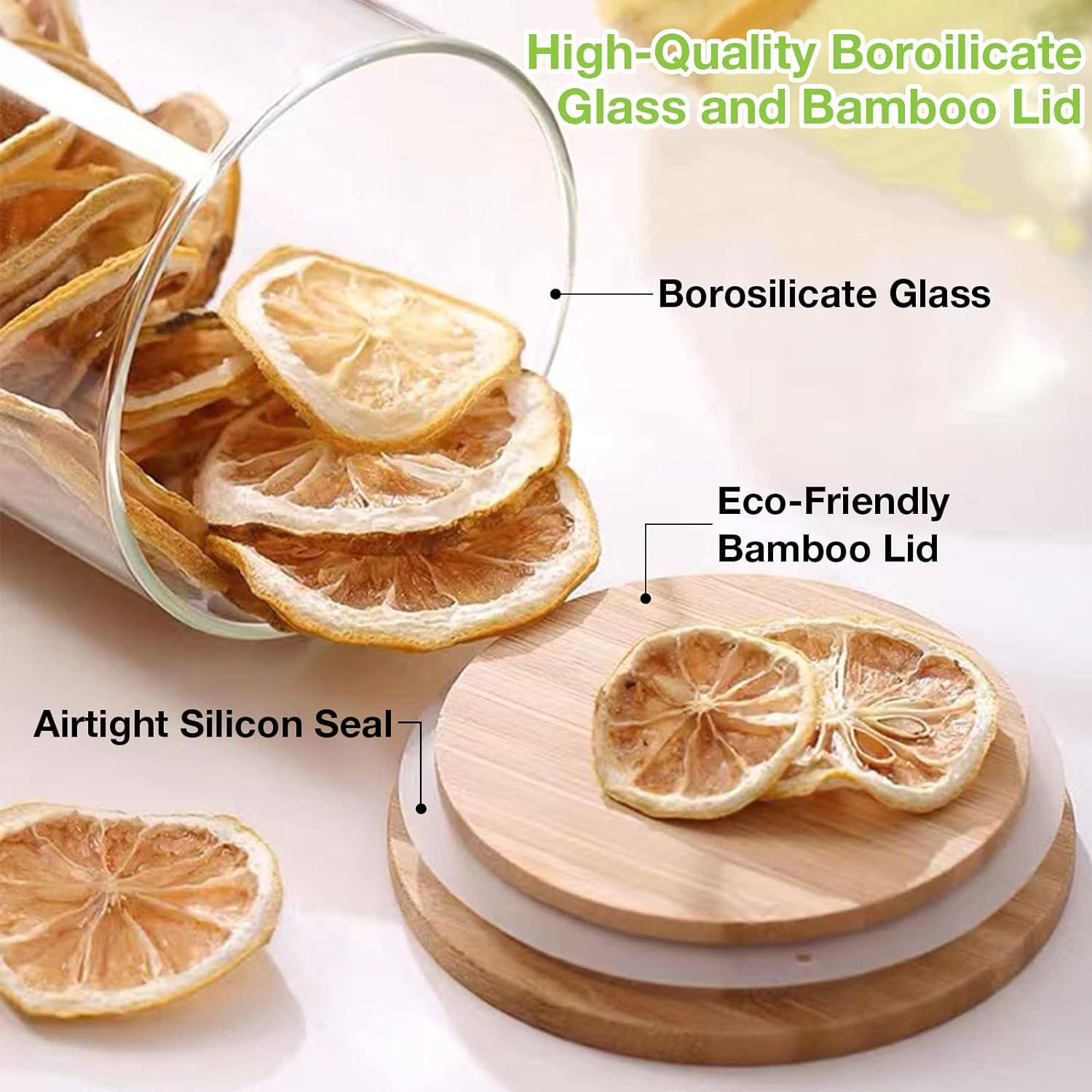 Контейнер стеклянный Orbita с бамбуковой крышкой 0,3л 6,5x10 см - фото 6 Контейнер стеклянный Orbita с бамбуковой крышкой 0,3л 6,5x10 см - фото 6