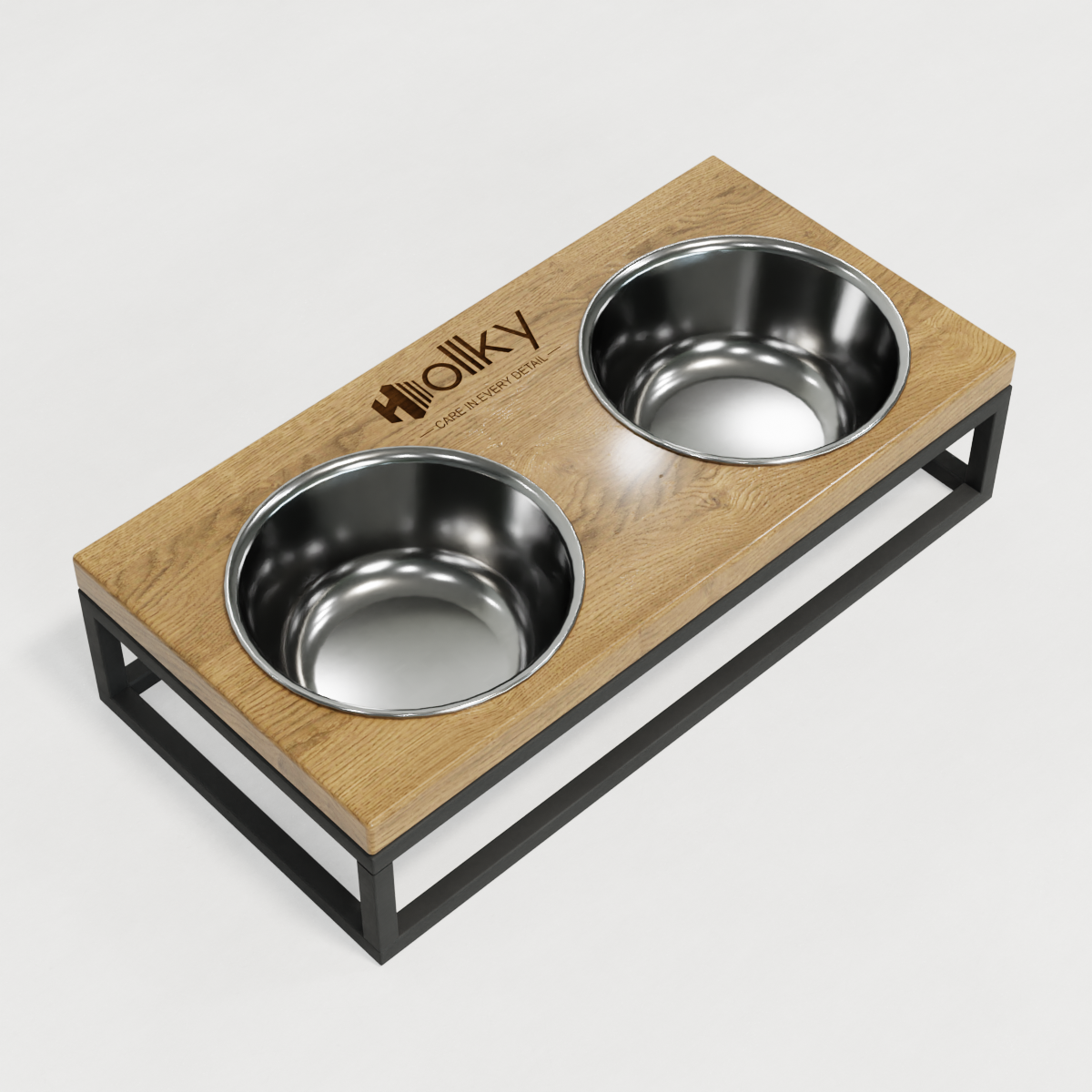 Миски на подставке для маленьких собак и котов Hollky Base S 2х0,45 л (BS-36187-GRNT) - фото 6 Миски на подставке для маленьких собак и котов Hollky Base S 2х0,45 л (BS-36187-GRNT) - фото 6