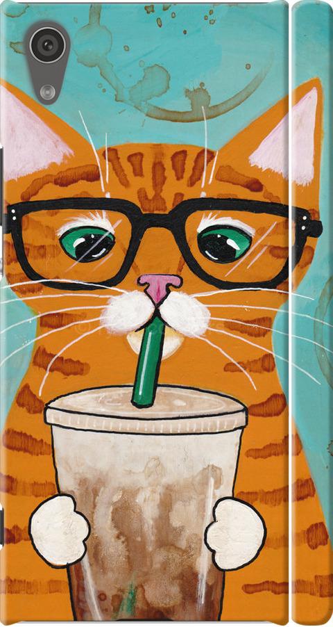 Чехол на Sony Xperia XA1 G3112 Зеленоглазый кот в очках (4054m-964-42517)