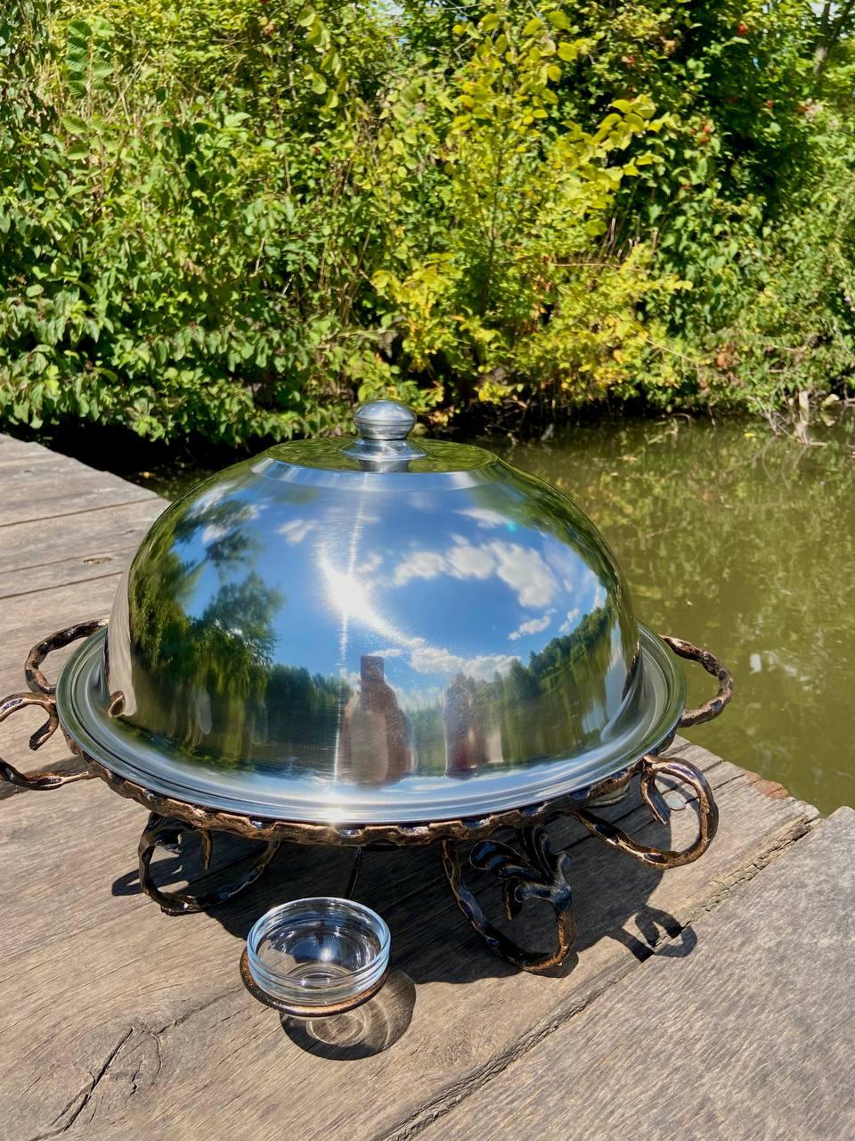 Садж для подачі шашлику кований із соусницями 28 см - фото 8 Садж для подачі шашлику кований із соусницями 28 см - фото 8