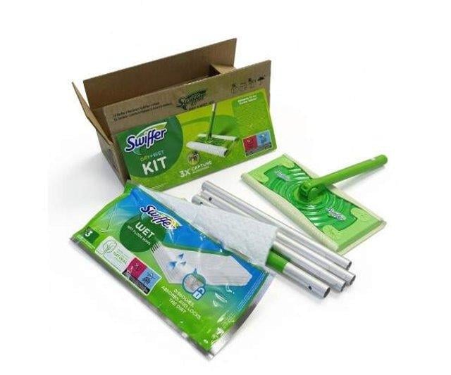 Швабра Swiffer и сменные серветки 6 сухих/3 влажные