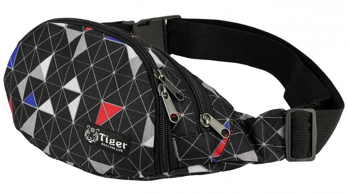 Сумка-бананка Tiger Moon Print Змейка (S176470)