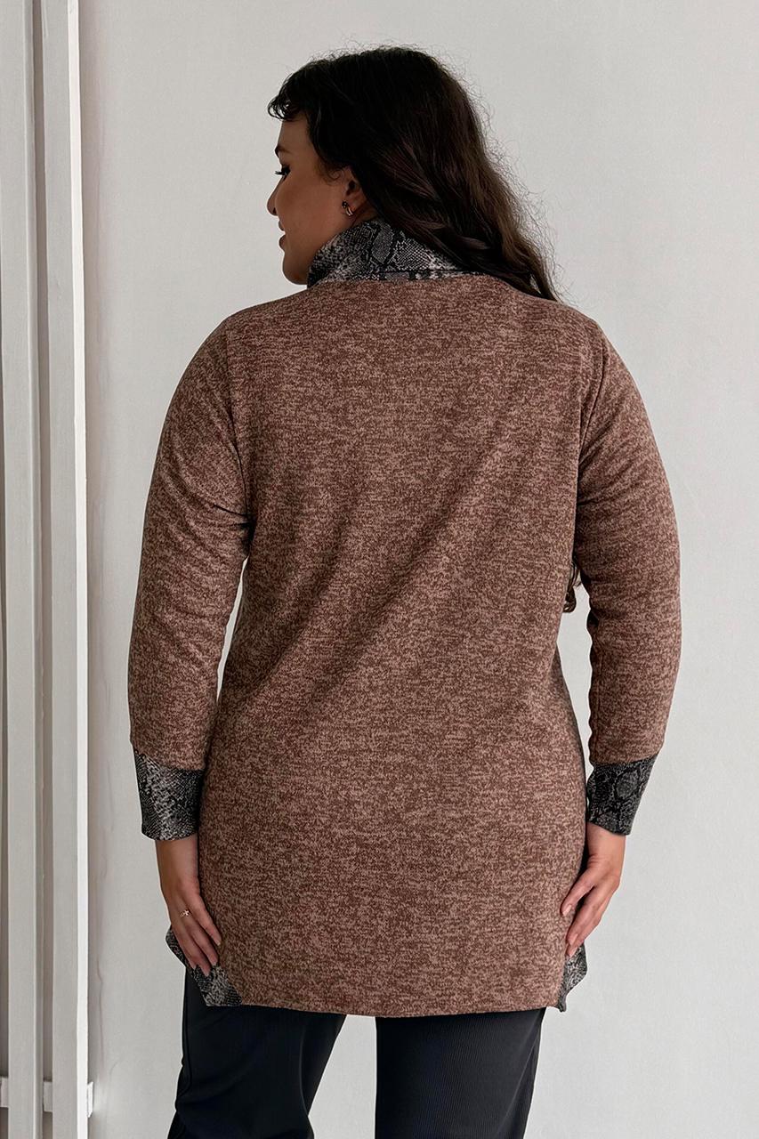 Туніка батал жіноча PANNI Дана приховує р. 64-66 Бежевий (Р2508252266) - фото 3