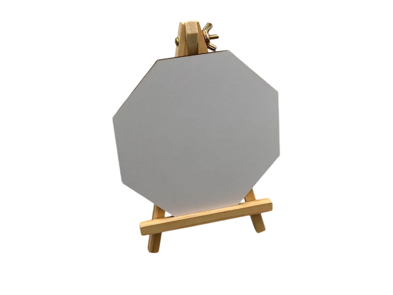 Мольберт с настольным полотном из натурального дерева переносной 13х13 см Белый (PLT-104)