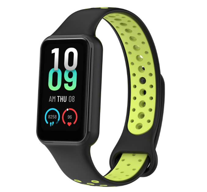 Ремешок CDK Silicone Sport Band Nike для Xiaomi Mi Band 8 Active Black/Green (016243)