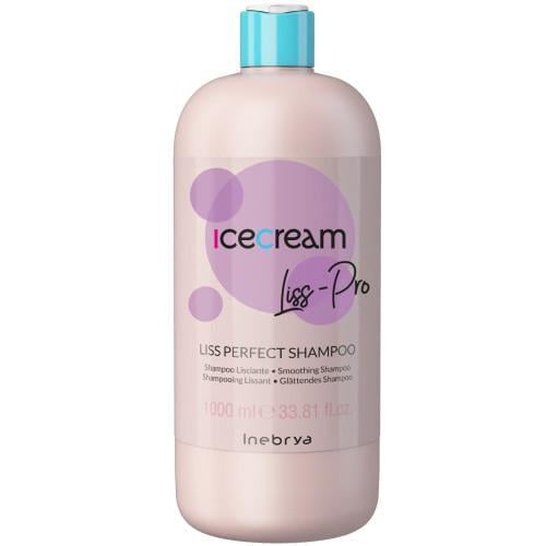 Шампунь розгладжує жорстке і пухнасте волосся INEBRYA Ice Cream Liss Perfect Shampoo 1000 мл (2523435178)