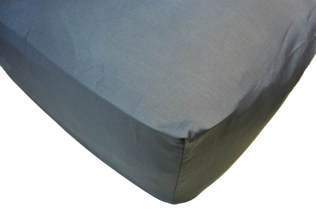 Простынь на резинке Чарівна ніч сатин гладкокрашеный 90x200x25 см Графит