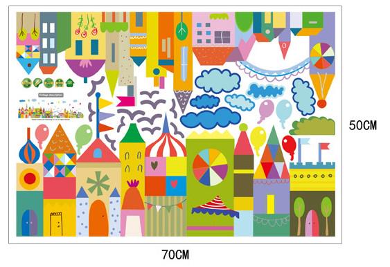 Наклейка дитяча на стіну Green Life Місто - вивчення кольорів 42х140 см (sk7069) - фото 2 Наклейка дитяча на стіну Green Life Місто - вивчення кольорів 42х140 см (sk7069) - фото 2