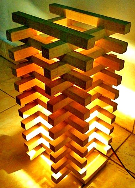 Светильник напольный из дерева Хейзен Карри (НПС-003703)