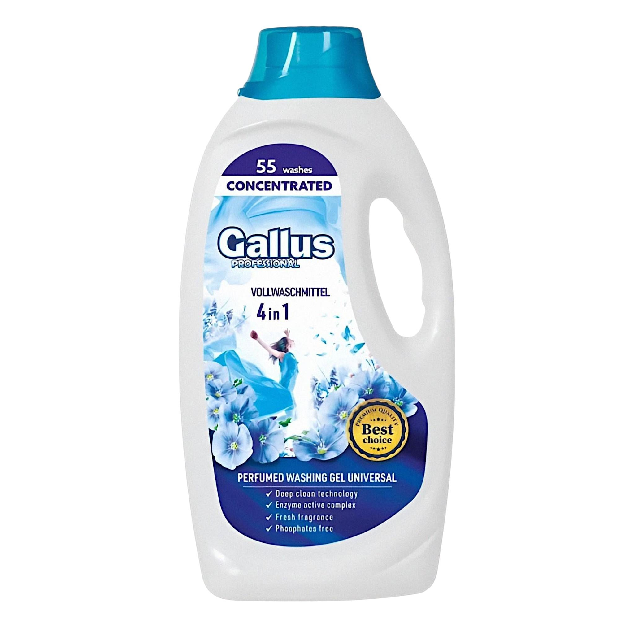 Гель концентрату для прання Gallus Professional 4в1 Universal парфумований 55 прань 1,98 л (302234) Гель концентрату для прання Gallus Professional 4в1 Universal парфумований 55 прань 1,98 л (302234)