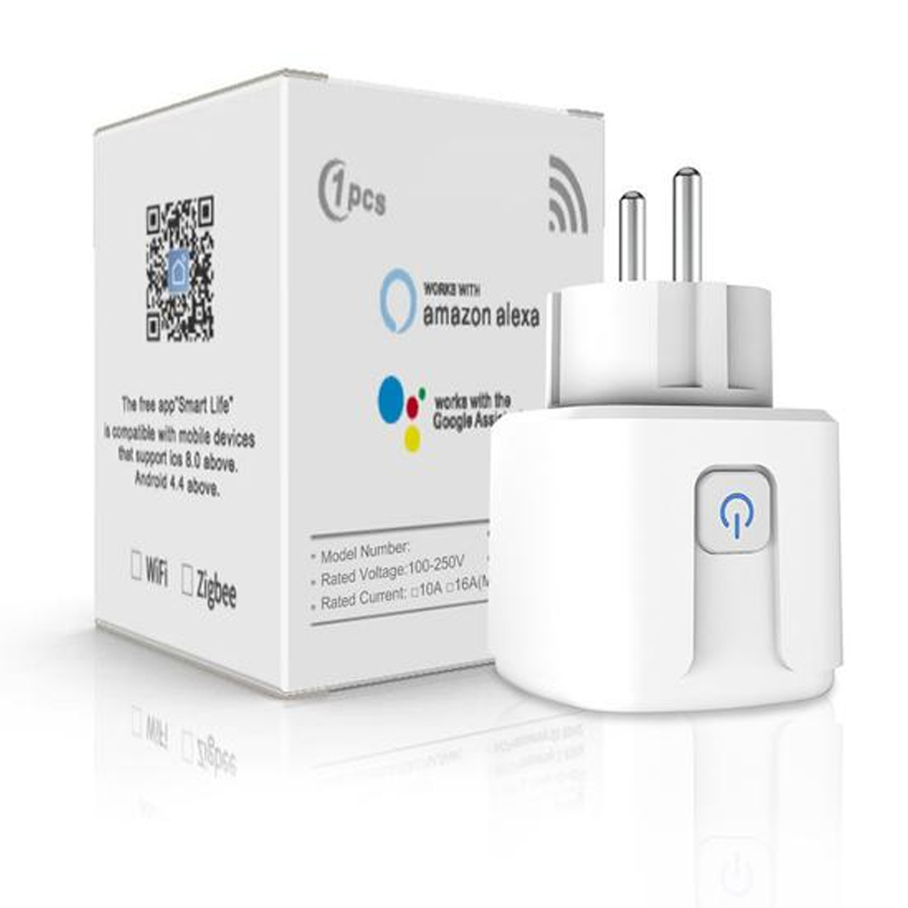 Умная розетка Wi-Fi Tuya Smart Life с энергометром и таймером 16 A (1801391)