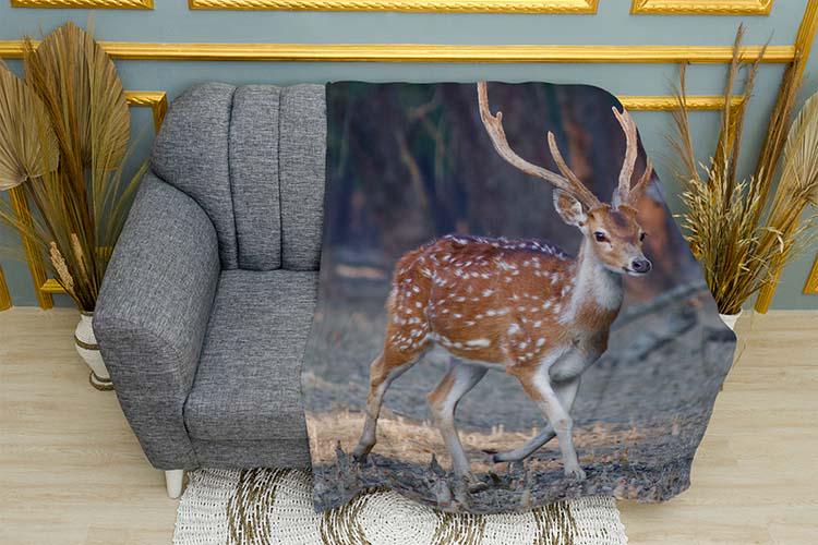 Плед Noble deer Forest плюш двухслойный 135х150 см (113976-2)