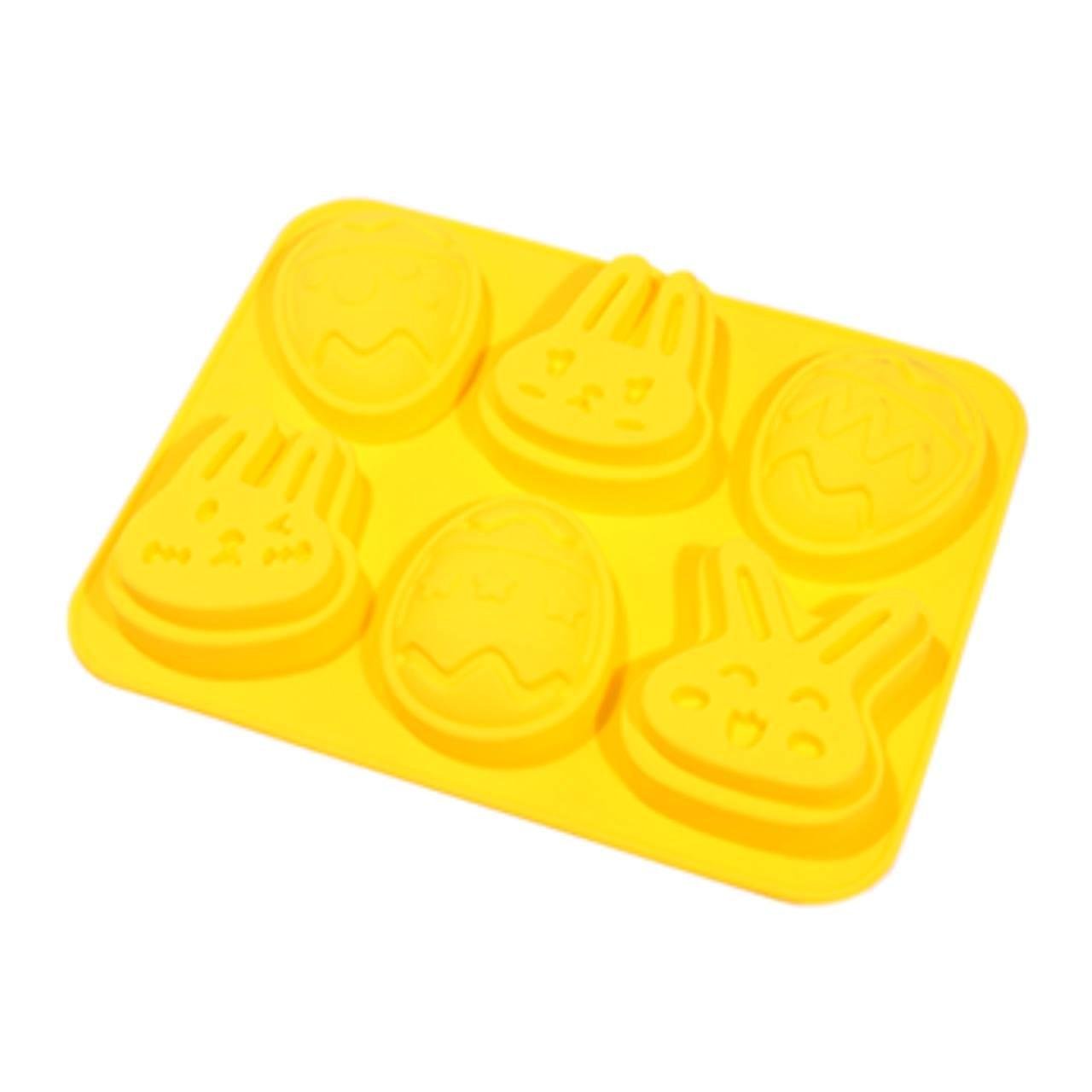 Форма для выпечки HH-2154 Пасхальная зайчики и яйца силиконовая (0dae2345)