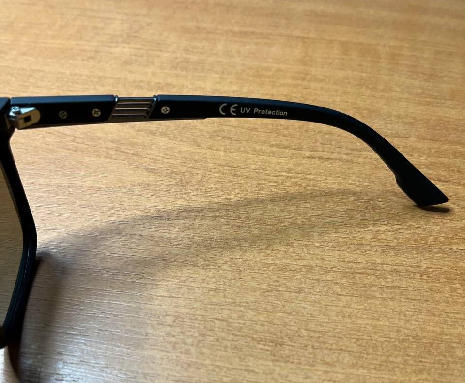 Сонцезахисні окуляри чоловічі Polaroid UV400 поляризаційні антиблікові квадратні Чорний/Ice Blue (a3fa4842) - фото 9