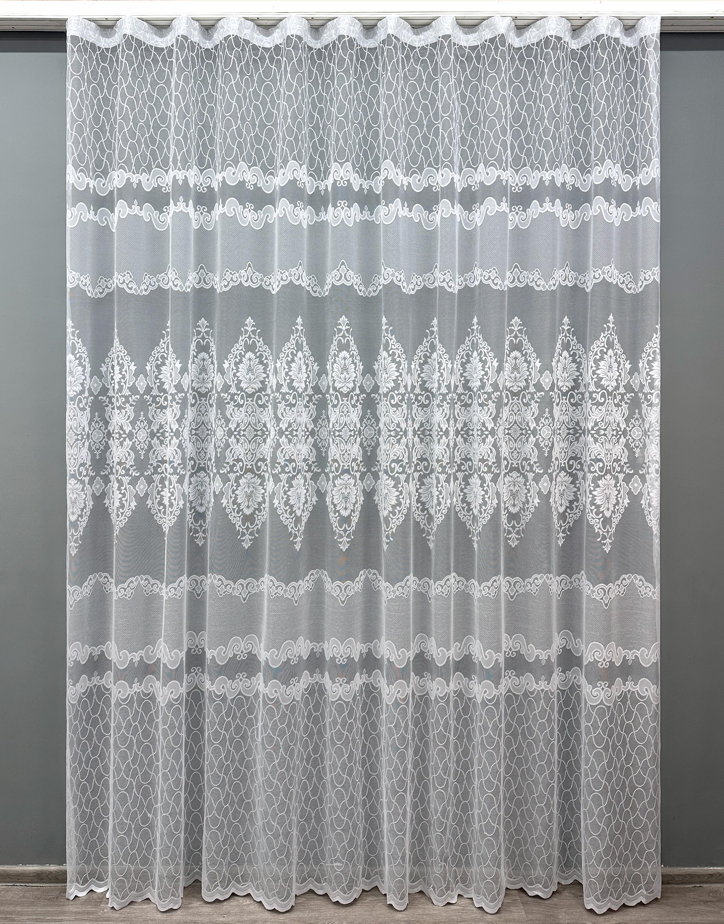 Тюль VR-Textil 1262т жаккард 300х270 см Белый (40-081)