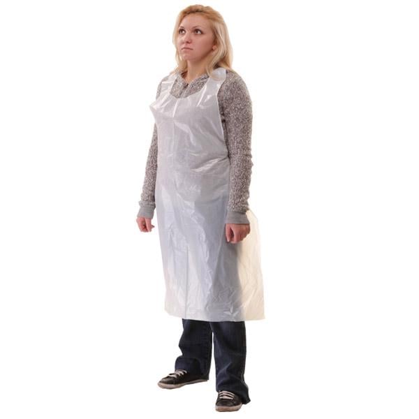 Фартух одноразовий Standart поліетиленовий 12 мк 70x110 см 100 шт. Білий (1041002) - фото 2 Фартух одноразовий Standart поліетиленовий 12 мк 70x110 см 100 шт. Білий (1041002) - фото 2