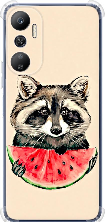 Чехол на Infinix Hot 20 Енотик с арбузом (4605sp-2966-42517)