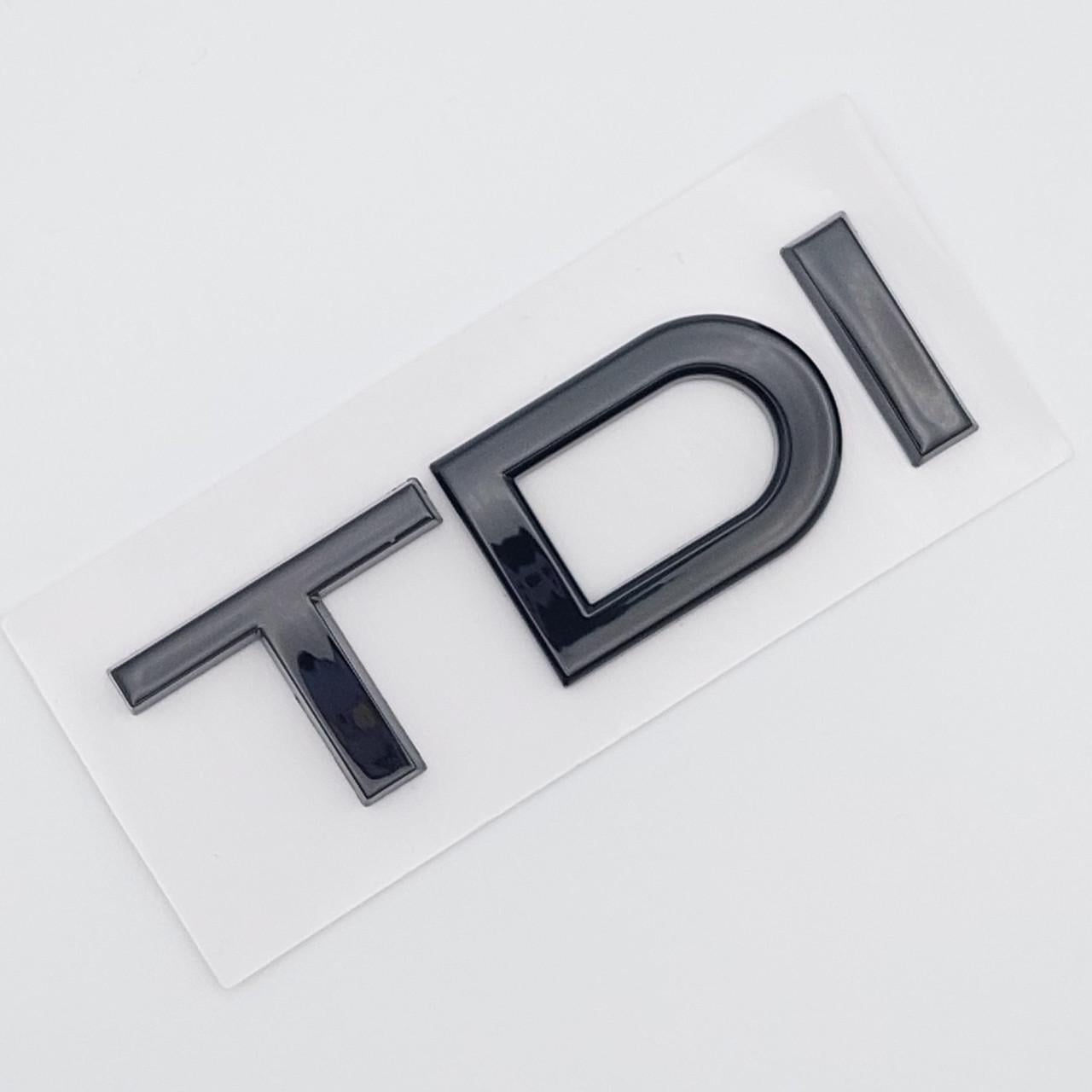 Емблема напис TDI на задню частину Audi Чорний глянцевий (1783400665)