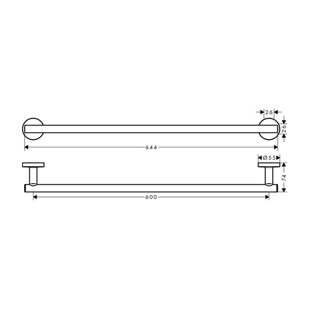 Набір аксесуарів для ванни Hansgrohe LOGIS 41723222 (30482) - фото 3