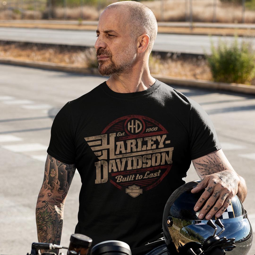 Футболка унисекс Harley Davidson Built To Last L Черный (32699946)