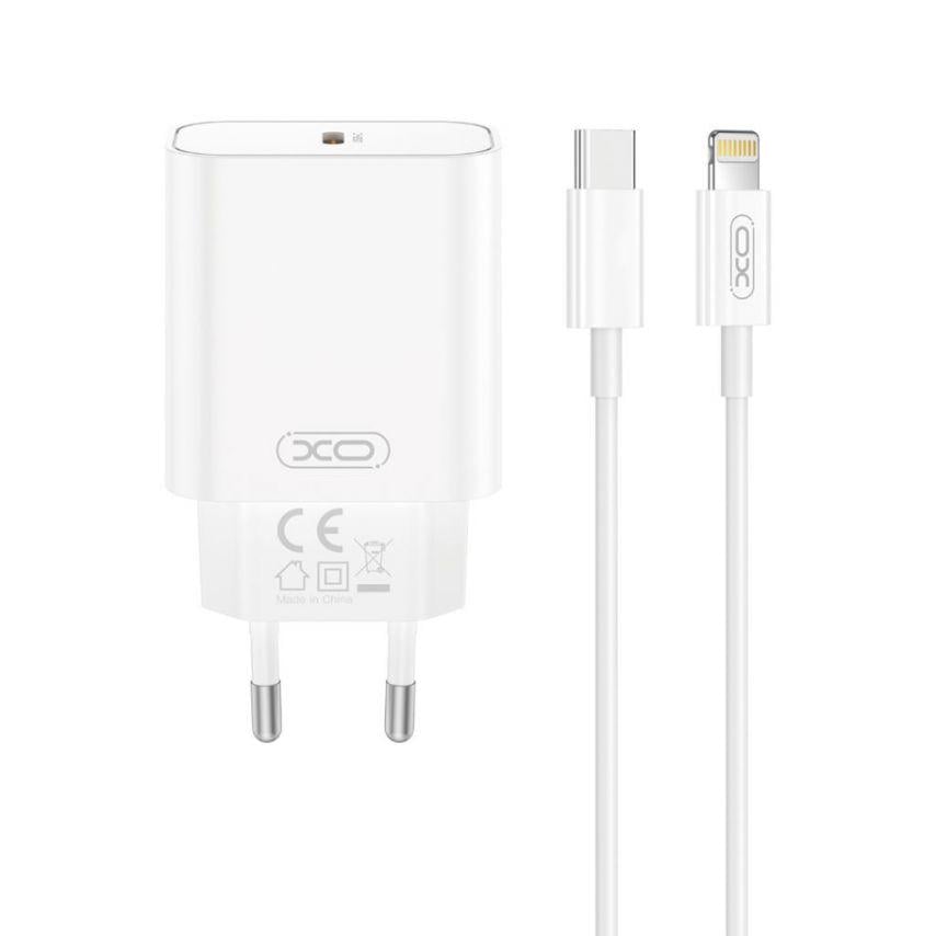 Адаптер Xo CE32 PD_20 W/Data Cable Type-C to Lightning White