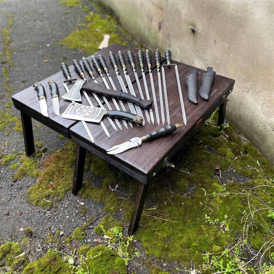 Набір шампурів Категат Gorillas BBQ в дерев'яній коробці - фото 4 Набір шампурів Категат Gorillas BBQ в дерев'яній коробці - фото 4