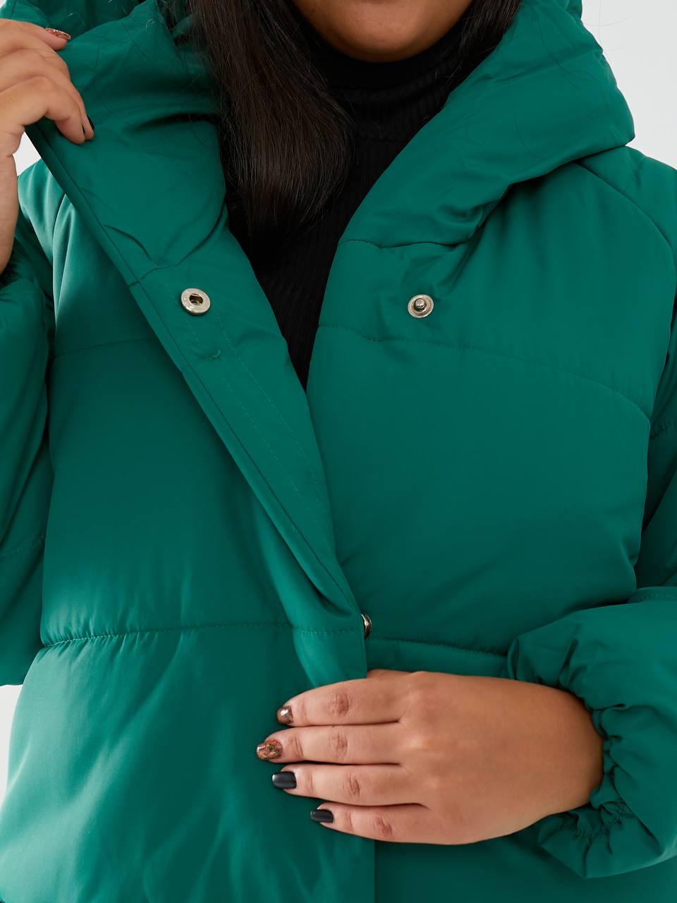 Пальто-пуховик довге на кнопках Аiza А521 р. 42-44 Трава - фото 5 Пальто-пуховик довге на кнопках Аiza А521 р. 42-44 Трава - фото 5